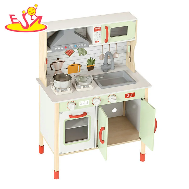 Новый дизайн Macaron, милая деревянная кухонная игрушка для детей W10C582