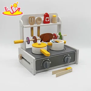 تصميم جديد معكرون لعبة مطبخ خشبية لطيفة للأطفال W10C582