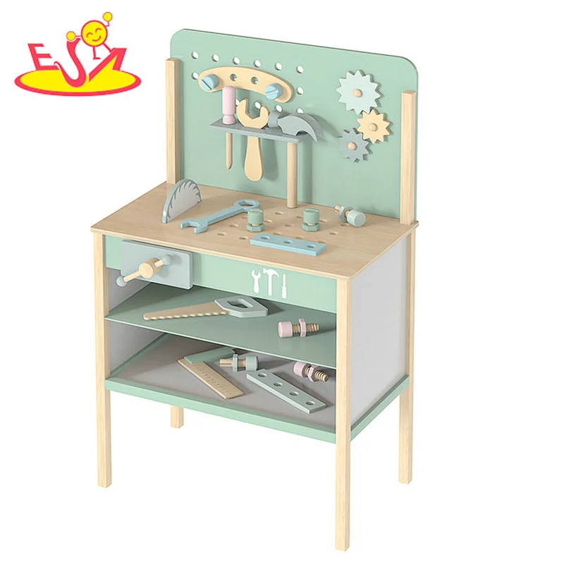 New Arrival Pretend Play Assembly Tool Kit Wooden Workench Toy For Kids W03D217
