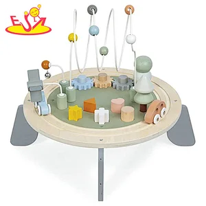 High Quality Early Educational Activity Toy Wooden Bead Maze Table For Kids W12D480