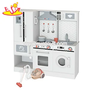 تصميم جديد معكرون لعبة مطبخ خشبية لطيفة للأطفال W10C582