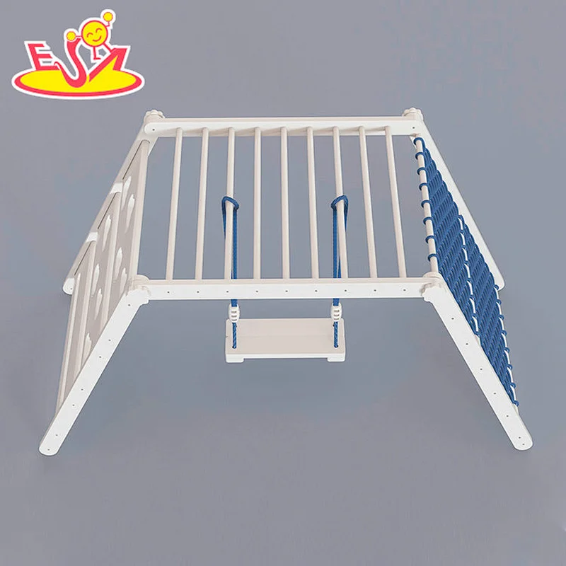 New Arrival Kids Playground Foldable Wooden Climbing Frame With Swing W01D168