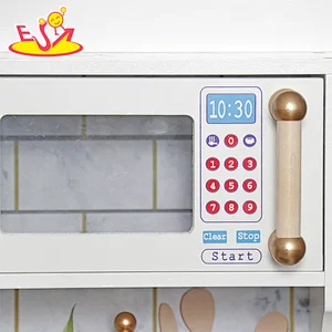Wholesale Kids Cooking Toy Simulation Mini Wooden Play Kitchen With Sound Light W10C698B