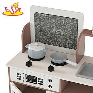تصميم جديد معكرون لعبة مطبخ خشبية لطيفة للأطفال W10C582