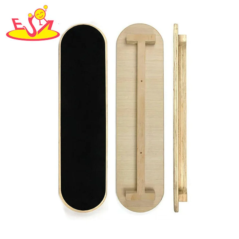 Customize Indoor Skate Board Wooden Roller Balance Board For Body Building W01F077