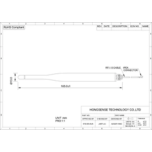 2.4G 5.8G Dual Band Antenna Approving Internet Wifi Antenna RF1.13 Cable Antenna