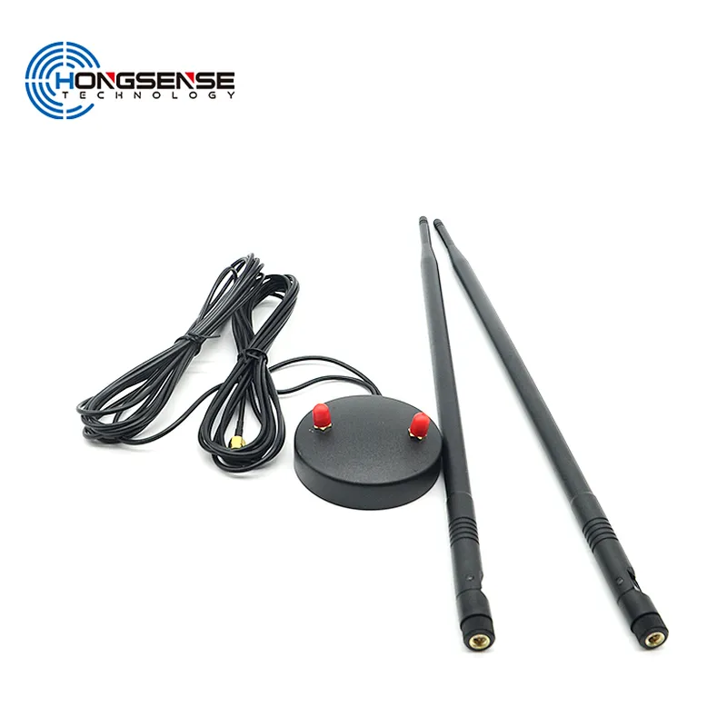 High Gain 9dBi 2G GSM Magnetic Base Antenna RG174 Cable Dual Connectors Magnetic Antenna