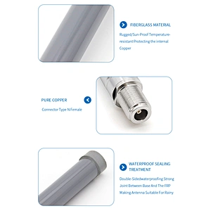 High Gain 12dBi 2400-2483MHz Outdoor Antenna Omni Directional Pole Mount Bracket  Fiberglass Wifi Antenna
