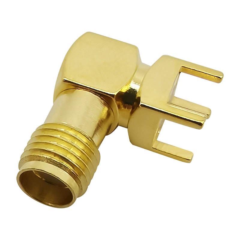 SMA female right angle  pc board pcb mount sma antennas connectors