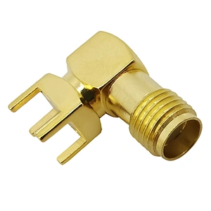 SMA female right angle  pc board pcb mount sma antennas connectors