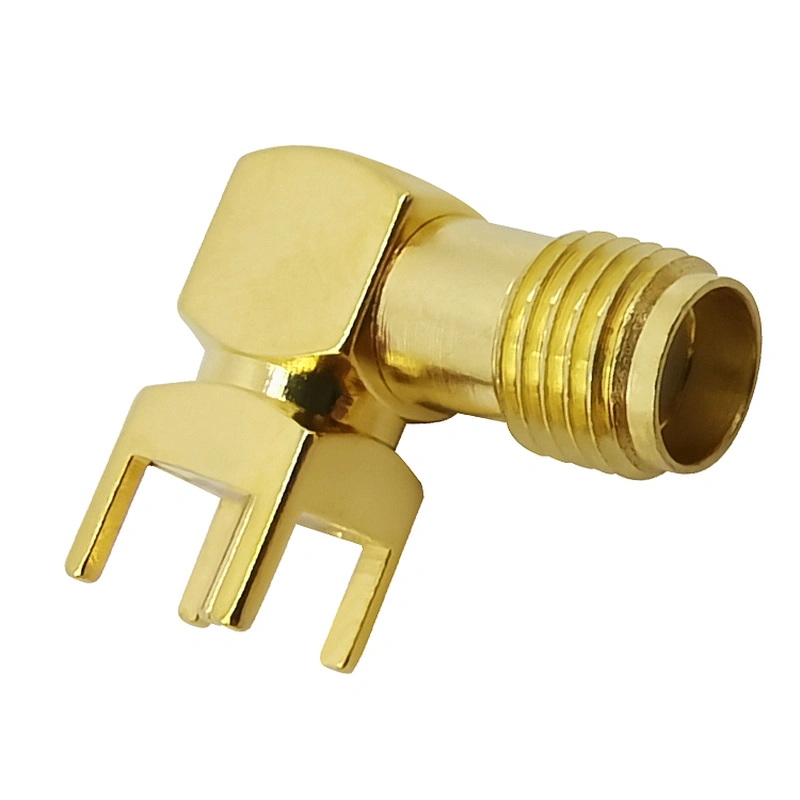 SMA female right angle  pc board pcb mount sma antennas connectors