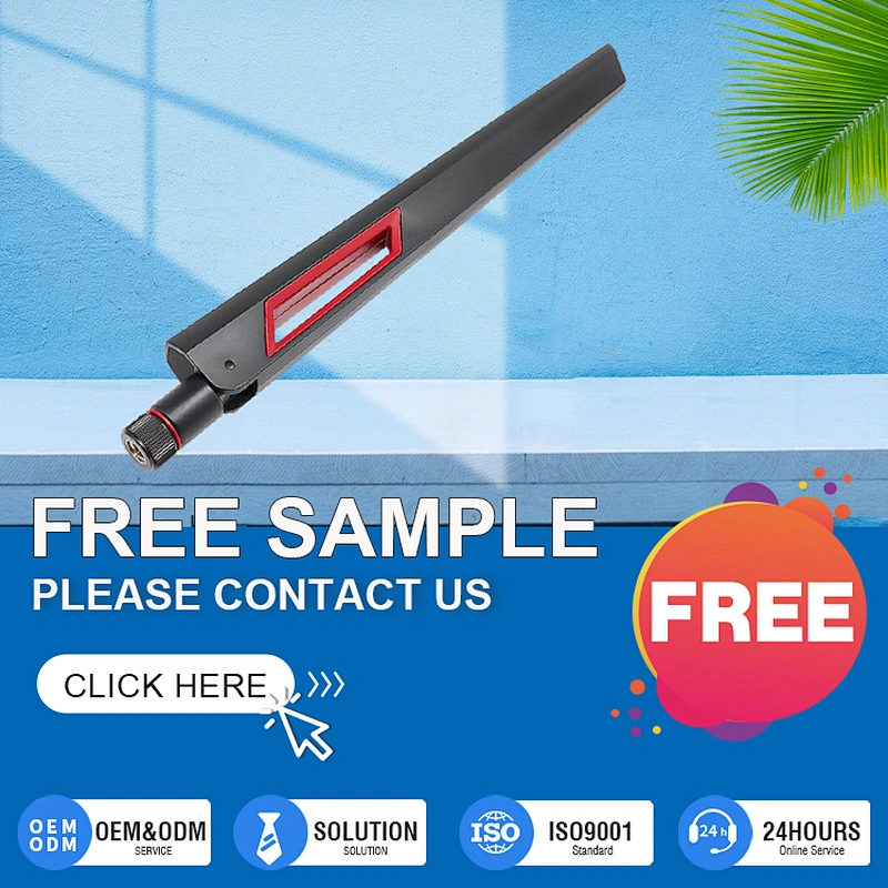 China Indoor Omni 2.4GHz 5GHz Dual Band WiFi Flat Rubber Antenna With SMA Connector