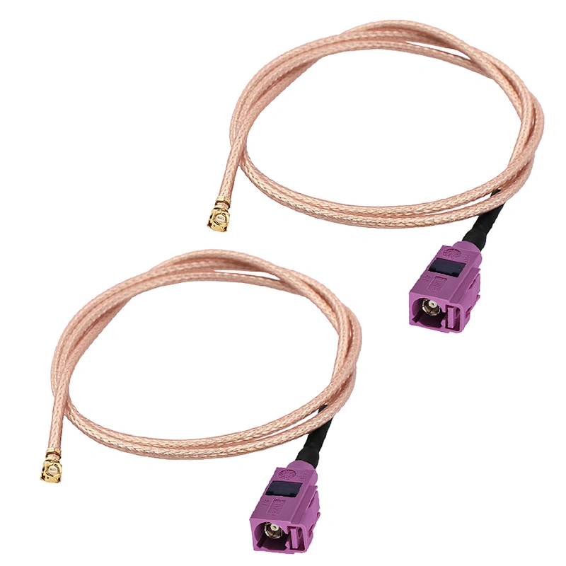 Vehicle Low Loss Coaxial RG316 Cable Assemblies Fakra H Connector IPEX/U.FL Plug Mounting