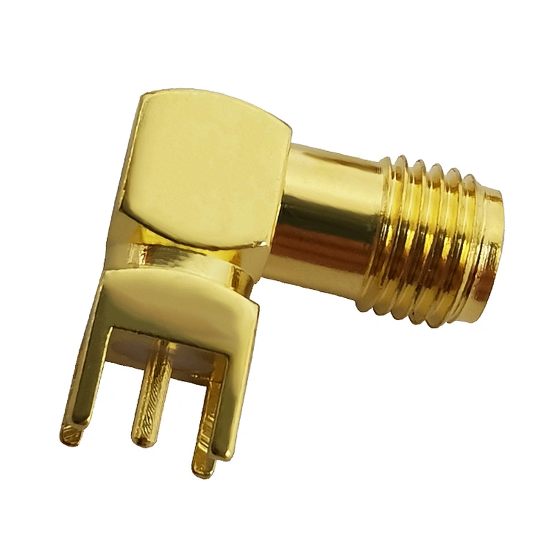 SMA female right angle  pc board pcb mount sma antennas connectors