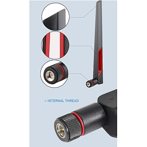 China Indoor Omni 2.4GHz 5GHz Dual Band WiFi Flat Rubber Antenna With SMA Connector