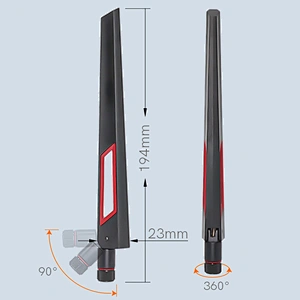 China Indoor Omni 2.4GHz 5GHz Dual Band WiFi Flat Rubber Antenna With SMA Connector