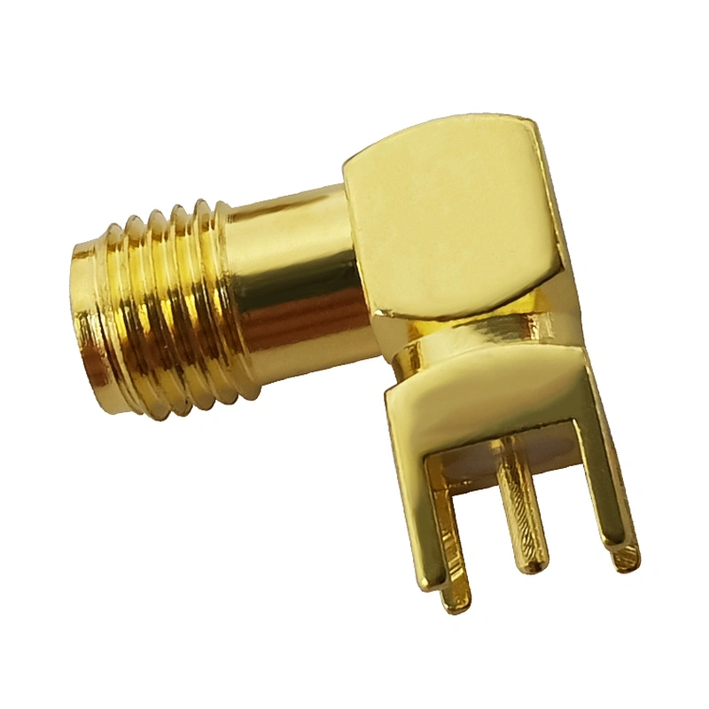 SMA female right angle  pc board pcb mount sma antennas connectors