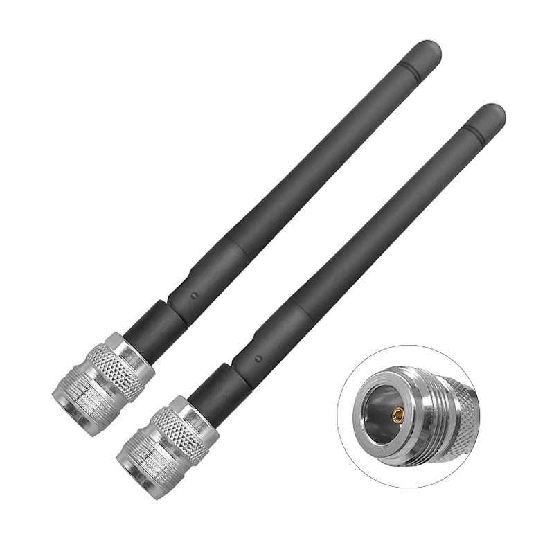 High gain 433mhz dipole spring inside N connector rubber antenna