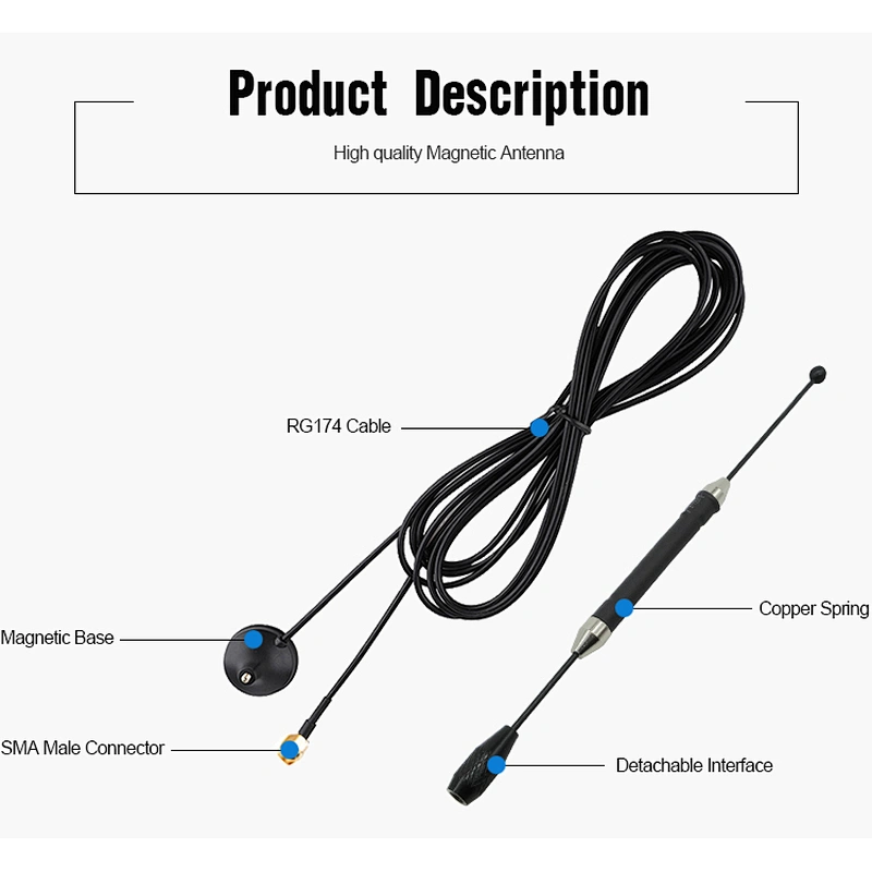 Magnetic Antenna 5dBi Cell Phone Signal Booster Magnet GSM Antenna With SMA Male