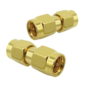 SMA male to SMA male gold connector IP67 waterproof adapter