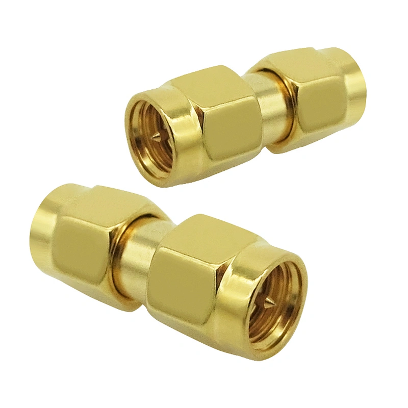 SMA male to SMA male gold connector IP67 waterproof adapter