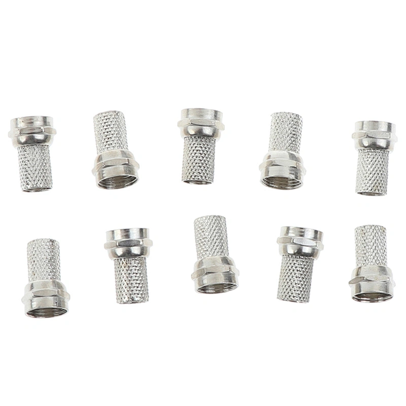 75-5 F Plug Connector Screw On Type For RG6 Satellite TV Antenna Coax Cable Twist-on