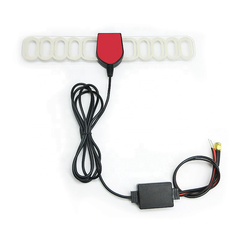 High Gain 23dBi UHF VHF Car Patch Antenna Amplified Satellite Digital TV Antenna For Car