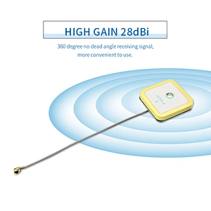 High Gain 28dbi 1575.42MHz IPEX IPX MHF4 Interface GPS Built-in Ceramic Active Antenna for Navigation