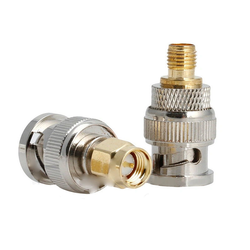 RF Adapter Straight Electrical Wire BNC Male Connectors to SMA Male Connector