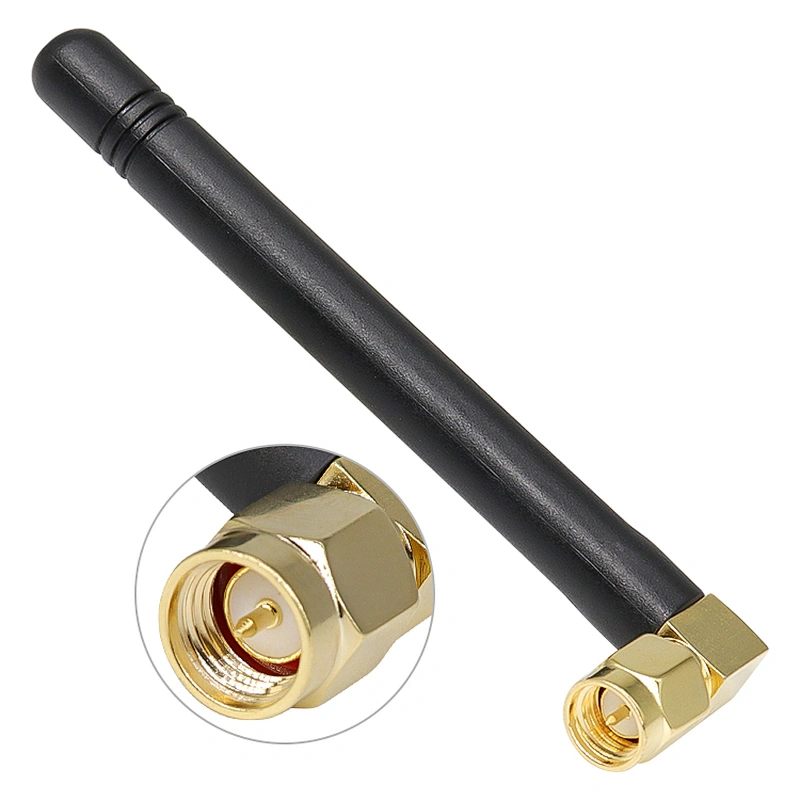 Rubber whip Antenna Frequency 850-1900/900-1800 MHz with SMA Right Angle Male