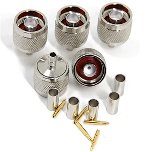 Low Loss 50 Ohm N Type Male plug Crimp RF Coaxial Connector  RG-58 cable for Wireless Antenna