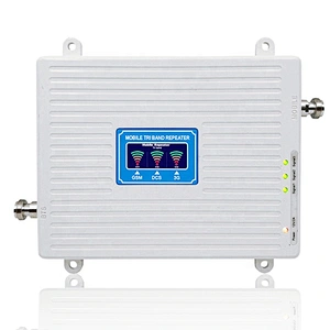 27dBm Triple Band 900 1800 2100 Cell Phone Signal Repeater GSM DCS WCDMA 3G 4G Signal Booster