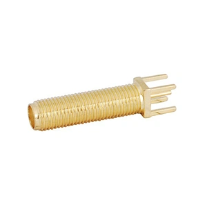 Long Version 50 Ohm SMA-Female Jack Connector Straight Thru Hole Vertical PCB Mount
