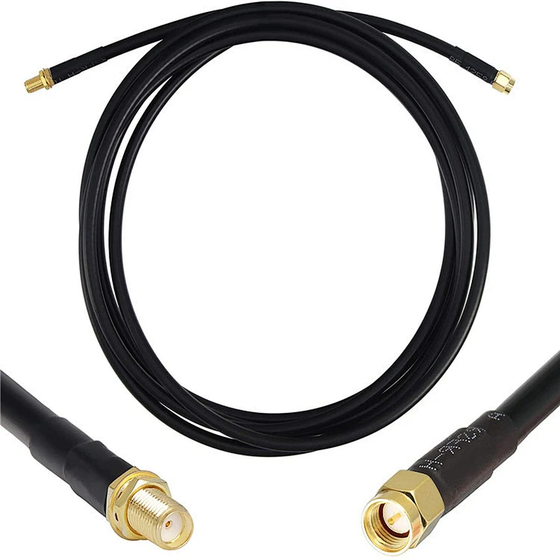 RG174 Cable SMA Male Plug to SMA Female Jack Bulkhead Coax Pigtail Plug J