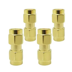 SMA Male to SMA Male Connectors RF Coaxial Adapter SMA Male Coupler for Antenna Radio WiFi