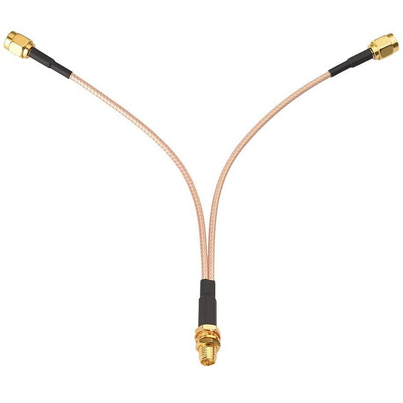 SMA Female to Dual SMA Male Cable SMA Connector Adapter Y Type RG316 Cable