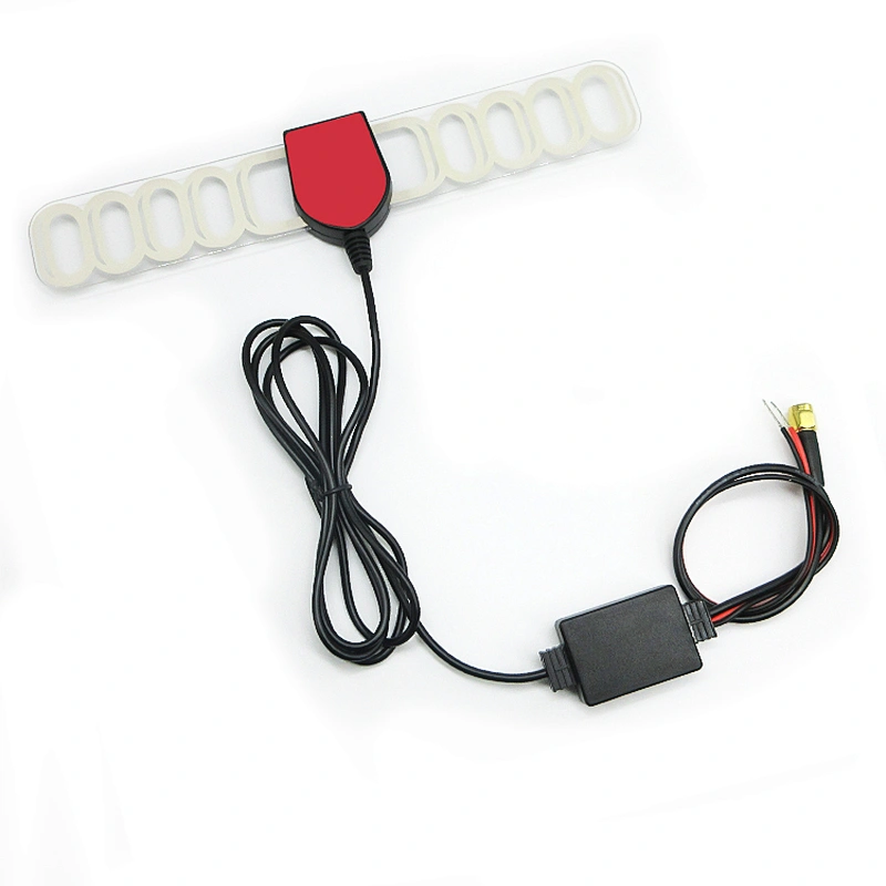Car Digital TV Antenna Active SMA Connector Car DVB receiver 20dB Amplifier 3M cable antenna
