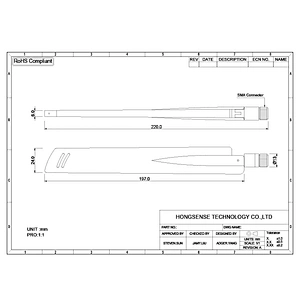 Screwing Mount 7dBi 4G 5G Rubber Terminal Antenna With SMA Connector
