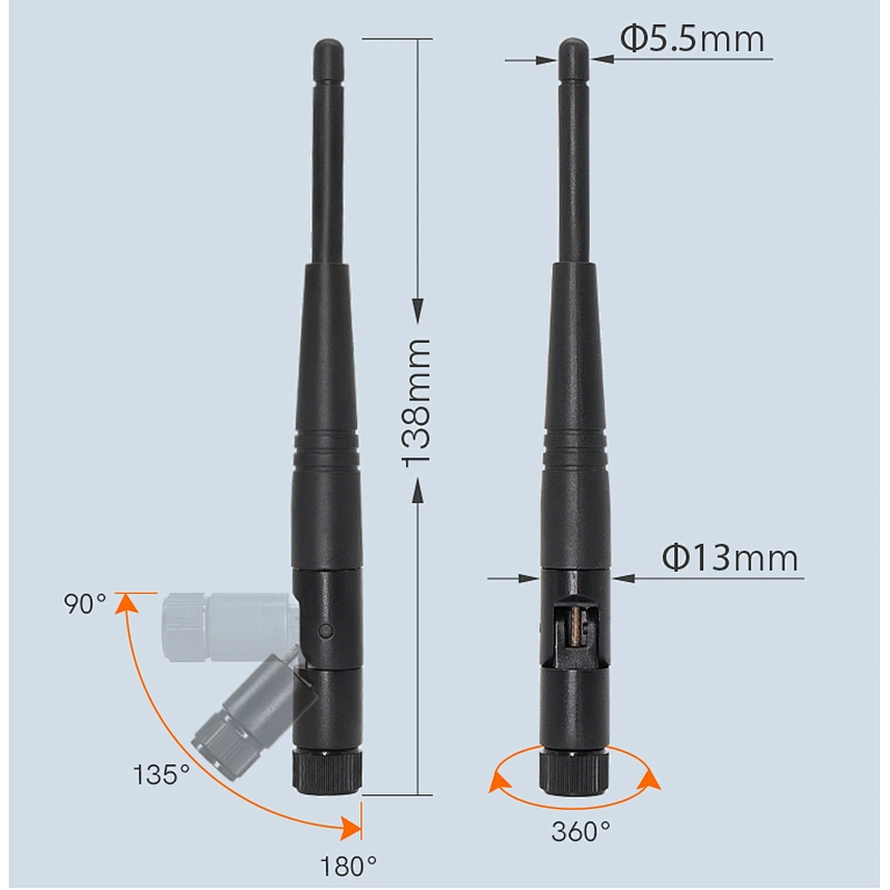 High Gain Multi-Band 2dbi 900-1800MHz Dipole Whip Rubber Wireless Antenna