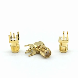 PCB Mount SMA Female Straight RF Connector Adapter for Antenna