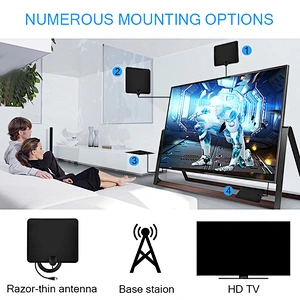Customizable Upgrade High Quality Indoor Adapter Coax Cable TV Antenna with IEC Connector