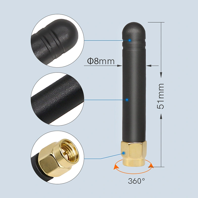 2dbi 433mhz wireless Glue Stick Antenna Mini Repeater Antenna with SMA connector