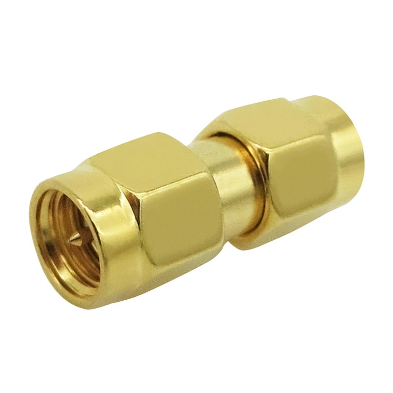 SMA male to SMA male gold connector IP67 waterproof adapter