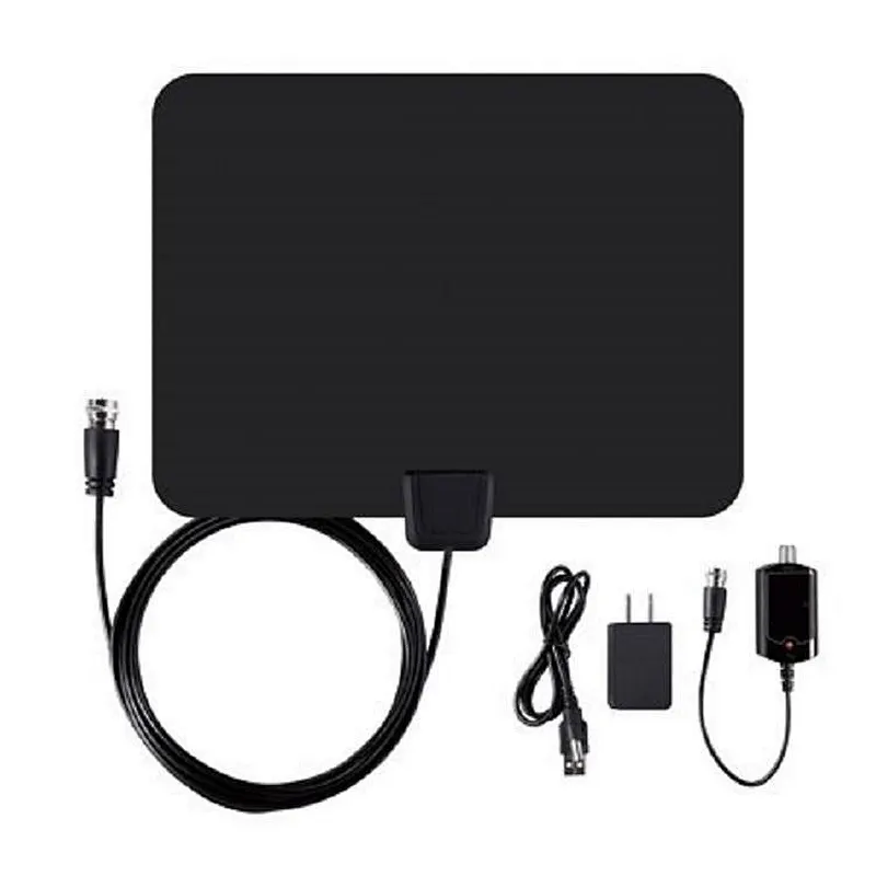 4K 25DB High Gain HD TV DTV Box Digital TV Antenna EU Plug Booster Active Indoor Aerial  Flat Design antenna