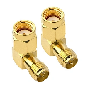 RP-SMA Male to RP-SMA Female Right Angle 90-Degree RF Coaxial Adapter Connector