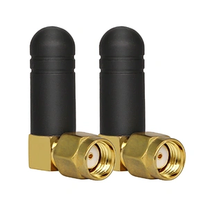 SMA Male right angle 46MM 2DBI gain 433MHz rubber Antenna