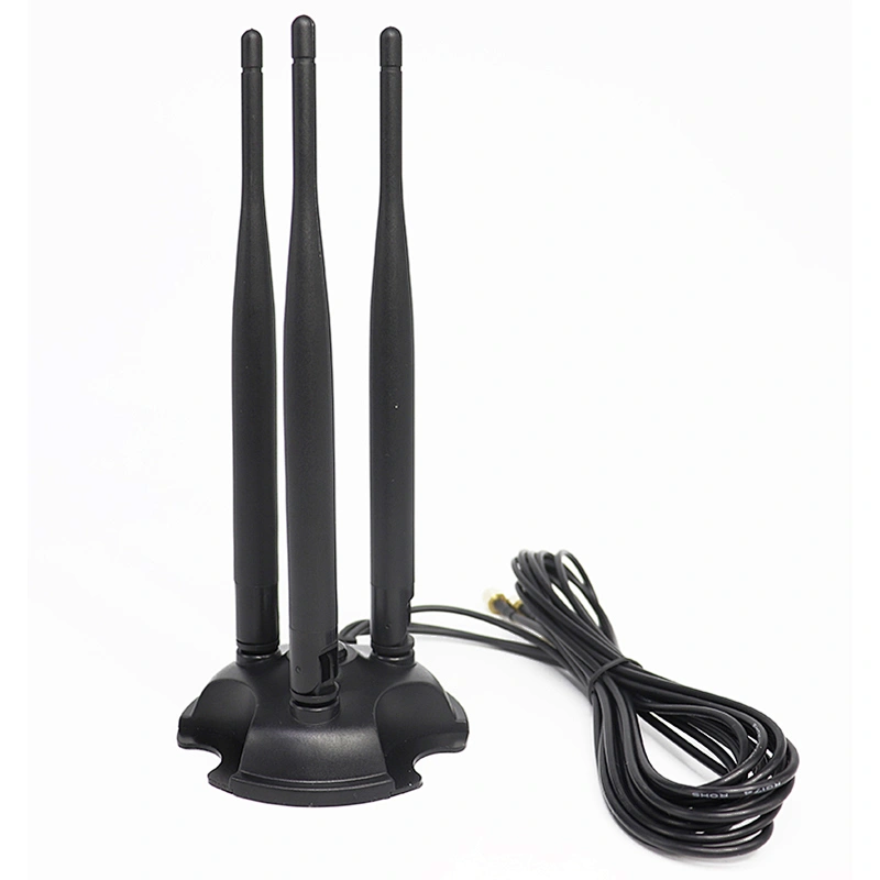 New 3 Antennas in One Magnetic Base External 4G Antenna for Wireless 4G Router