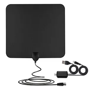 4K 25DB High Gain HD TV DTV Box Digital TV Antenna EU Plug Booster Active Indoor Aerial  Flat Design antenna