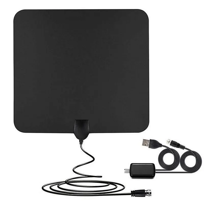 4K 25DB High Gain HD TV DTV Box Digital TV Antenna EU Plug Booster Active Indoor Aerial  Flat Design antenna