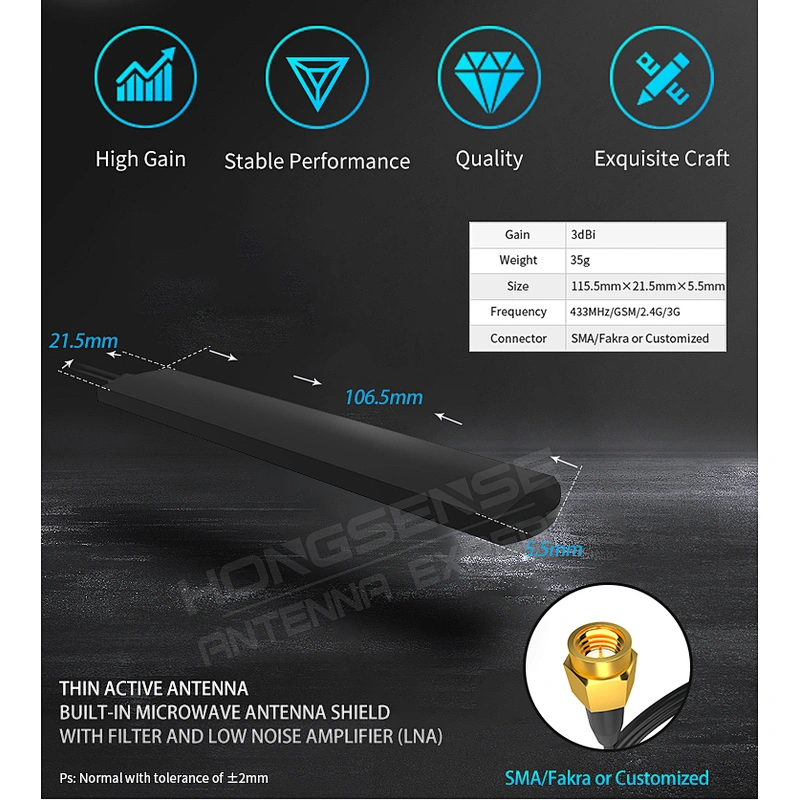 GSM 900-1800MHz 3M Sticker Car Antenna External 3dBi Patch Antenna